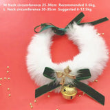 Christmas Pet Ribbon Bow Collar – Festive Handmade Cat & Dog Accessory with Bell