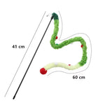 Feather Cat Teaser Wand – Interactive Colorful Rod Toy