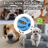 Interactive Chew & Treat Ball – Rubber & Silicone Pet Toy