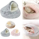 Winter Plush Cat Bed Nest Kennel