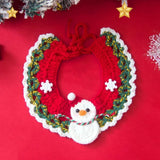 Christmas Decorative Knitted Bib for Small Pets