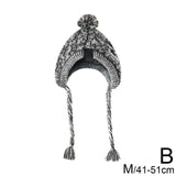 Winter Knitted Dog Hat – Windproof Fluffy Pom-Pom for Small Dogs