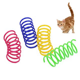 Colorful Plastic Spring Cat Toy – Jumping Fun