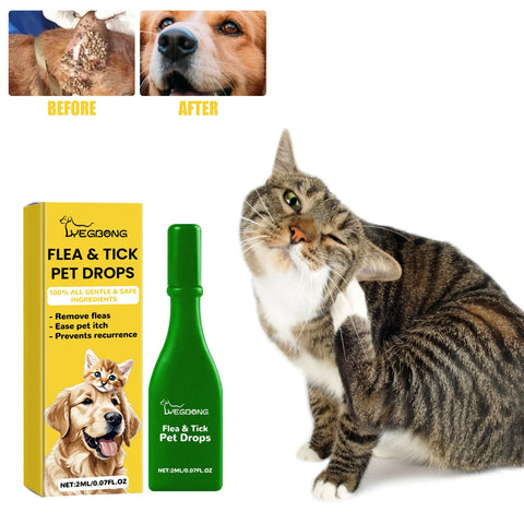 Cat Flea and Tick Treatment Drops