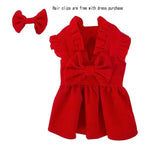 Christmas Bow Knot Dress Set for Dogs