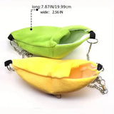 Banana-Shaped Hamster Hammock – Warm Cotton Hanging Nest for Small Animals