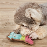 Plush Dog Bone Toy – Squeaky Chew Toy