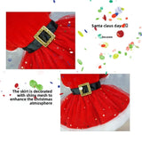Festive Dog Dress Santa Claus Costume