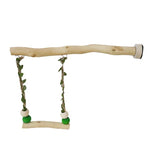 Wooden Parrot Stand – Double Layer Bird Swing