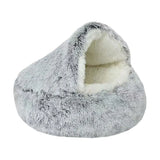 Winter Plush Cat Bed Nest Kennel