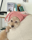 Knitted Dog Hat with Rabbit Ears – Warm Autumn/Winter Cap for Small Dogs & Puppies