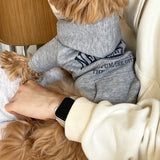 Letter Print Fleece Dog Hoodie