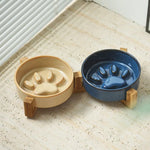 Cute Japanese Style Pet Ceramic Bowl Anti Rollover