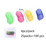 100PCS Cat Spring Toy Balls – Colorful EVA Chew and Scratch Set