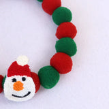Christmas Plush Ball Pet Collar – Festive Elastic Headpiece for Cats & Dogs
