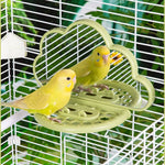 Clouds Shape Bird Mirror With Perch Save Space Sturdy Bird Mirror Toy with Feeding Box Parrots Feeders Boredom Relief
