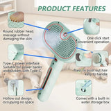 Electric Pet Hair Comb – Steam Grooming Brush