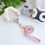 Winter Padded Dog Harness & Leash – Adjustable Vest for Dogs & Cats