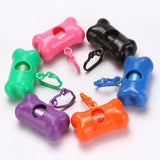 Portable Bone-Shaped Dog Waste Bag Holder with Disposable Bags