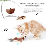 Interactive Cat Toy Flapping Bird with Catnip Rechargeable Simulation