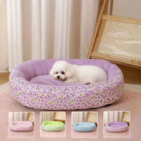 Floral All-Season Pet Bed – Soft Sleeping Pad for Cats and Small Dogs