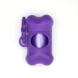 Portable Bone-Shaped Dog Waste Bag Holder with Disposable Bags