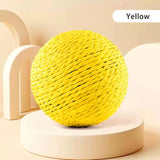 Interactive Sisal Cat Scratching Ball – 10CM Sounding Toy for Kittens | Teeth Cleaning, Anti-Bite & Fun Play