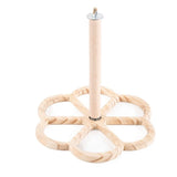 Solid Wood Rotary Tabletop Bird Perch Detachable