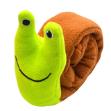 Interactive Dog Puzzle Feeder Toy – Durable Plush Snail with Squeaker, Foldable & Chew-Resistant