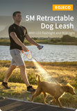 Retractable Dog Leash with LED Light – 5m