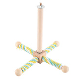 Solid Wood Rotary Tabletop Bird Perch Detachable