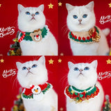 Hand Woven Cat Christmas Bib