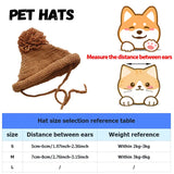 Knitted Pet Hat with Fur Pom