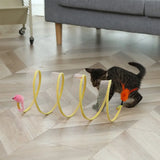Foldable S-Type Cat Tunnel – Crinkle Play Tube with Balls