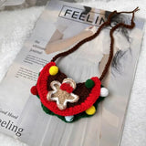 Knitted Christmas Bandanas for Pets