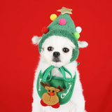 Christmas Dog Costume with Hat and Scarf