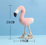 Flamingo Plush Dog Toy – Squeaky Interactive Chew for Puppies