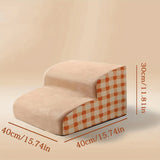 High-Density Foam Pet Stairs – Non-Slip 2/3 Step Ramp for Small & Senior Dogs