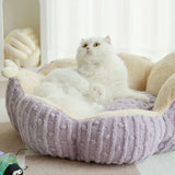 Plush Flower Cat Bed