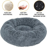 Round Plush Pet Bed – Soft Winter Sleeping Nest for Cats & Dogs