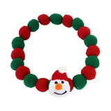 Christmas Plush Ball Pet Collar – Festive Elastic Headpiece for Cats & Dogs