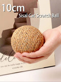 Interactive Sisal Cat Scratching Ball – 10CM Sounding Toy for Kittens | Teeth Cleaning, Anti-Bite & Fun Play