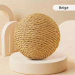 Interactive Sisal Cat Scratching Ball – 10CM Sounding Toy for Kittens | Teeth Cleaning, Anti-Bite & Fun Play