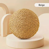 Interactive Sisal Cat Scratching Ball – 10CM Sounding Toy for Kittens | Teeth Cleaning, Anti-Bite & Fun Play