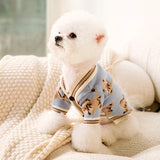 Striped Pet Cardigan Sweater – Cozy Knit Outfit for Small Dogs & Cats