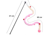 Feather Cat Teaser Wand – Interactive Colorful Rod Toy