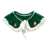Crochet Christmas Pet Cape & Hat – Handmade Festive Outfit for Small Dogs