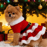 Soft Christmas Santa Dress for Small Pets