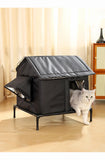 Heated Weatherproof Outdoor Cat House – Insulated Elevated Shelter for Multiple Cats