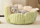 Plush Flower Cat Bed
